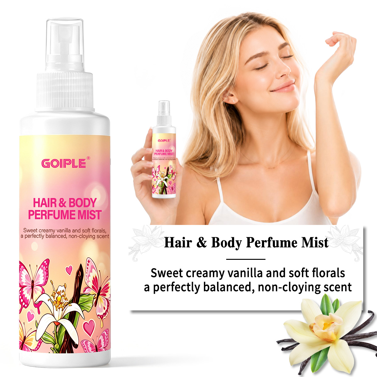 Perfume Fragrance Mist - Perfume para Cabelo e Corpo, Spray