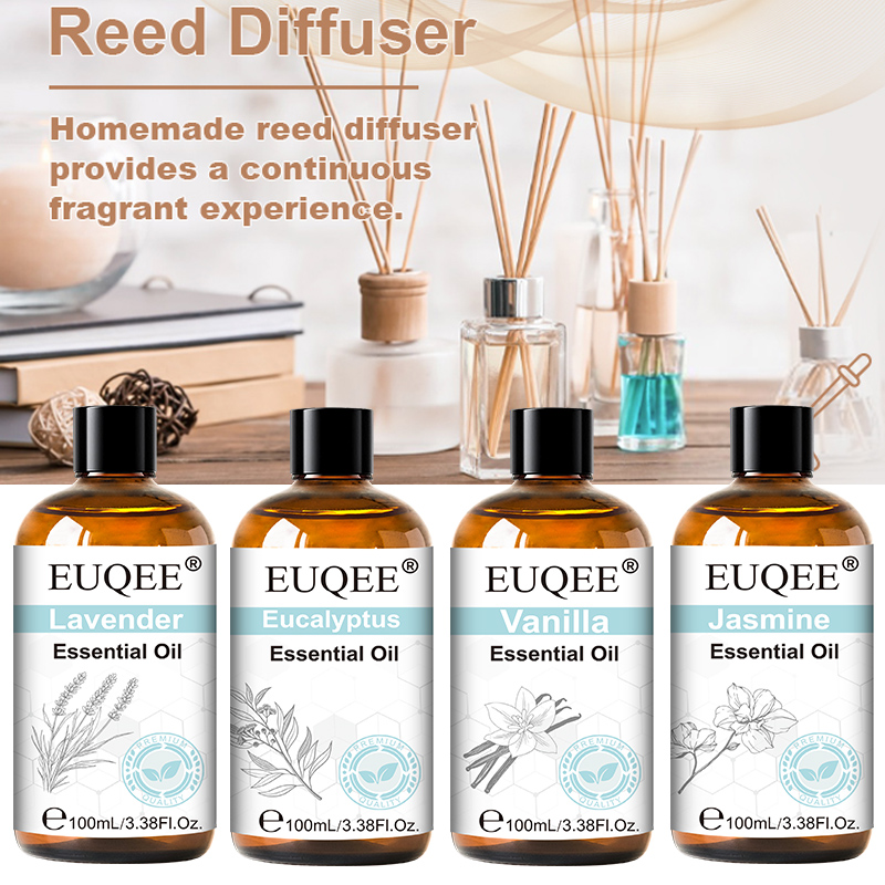 Perfume Fragrance Diffuser - Óleo essencial 100ml com conta-gotas, óleo