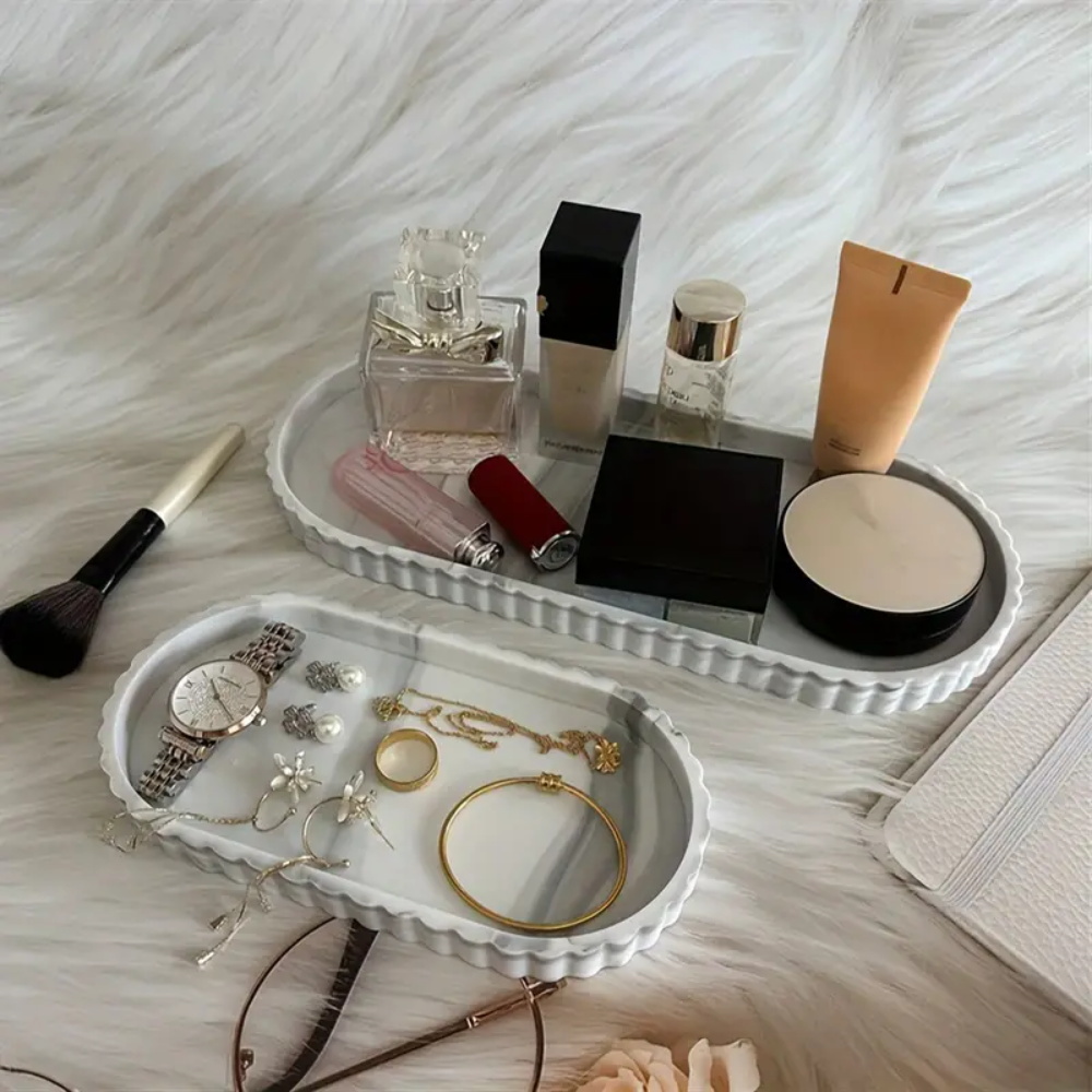 Perfume Fragrance Dispenser - Bandeja de armazenamento oval para penteadeira,
