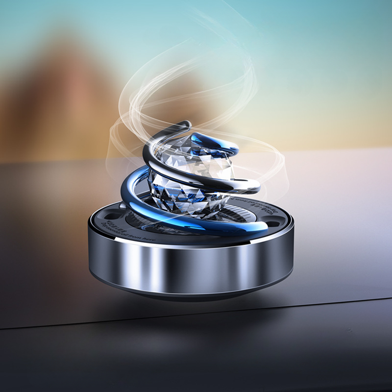 Perfume Fragrance Diffuser - Aromatizador Automotivo Criativo com Rotação Solar,